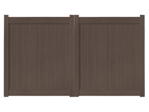 10’ x 6’ Chestnut Brown Double Drive Vinyl Gate