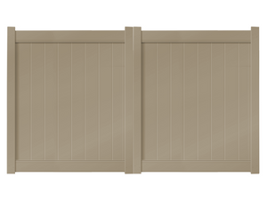 10’ x 6’ Khaki Double Drive Vinyl Gate