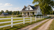 [75 Feet of Fence] 5' tall 3-Rail Ranch Rail AFC-19A Vinyl Complete Fence Package