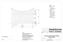 [200 Feet of Fence] 4' Tall Underscallop AFC-97 Vinyl Complete Fence Package