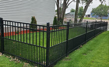 [100 Feet of Fence] 4' tall Ornamental Steel Flat Top Puppy Picket Complete Fence Package