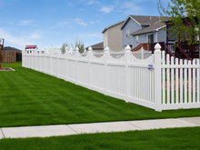 [200 Feet of Fence] 4' Tall Underscallop AFC-97 Vinyl Complete Fence Package