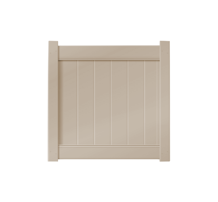 4’ x 4’ Sandstone Single Swing Vinyl Gate