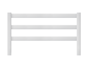 4' x 5' Ranch Rail Single Swing Vinyl Fence Gate White (K-19A)