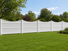 [200 Feet of Fence] 5' Tall Underscallop AFC-003 Vinyl Complete Fence Package