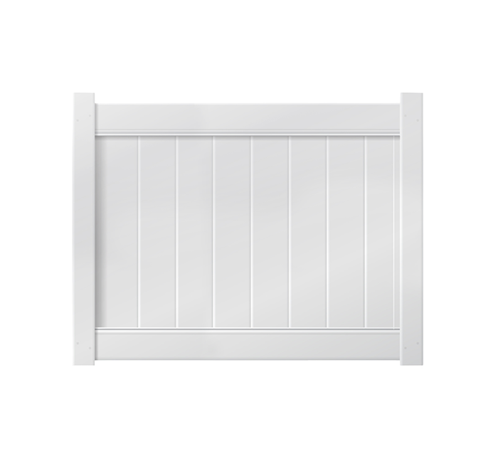 5' X 4' White Single Swing Vinyl Gate