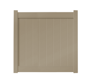 5' x 5' Khaki Single Swing Vinyl Gate