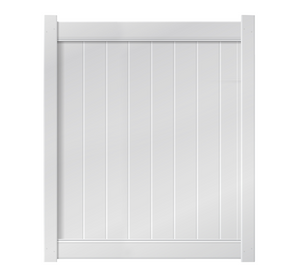 5’ x 6’ White Single Swing Vinyl Gate