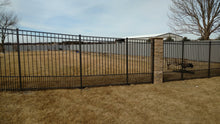 [250 Feet of Fence] 6' tall Ornamental Steel Flat Top Puppy Picket Complete Fence Package