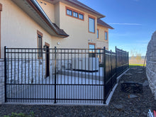 [350 Feet of Fence] 4' tall Ornamental Steel Flat Top Puppy Picket Complete Fence Package
