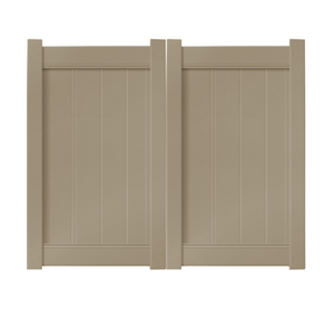 6’ x 5’ Khaki Double Drive Vinyl Gate