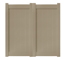 6' Tall x 6' Wide Double Drive Swing Vinyl Gate For Vinyl Fences (AFC-012)