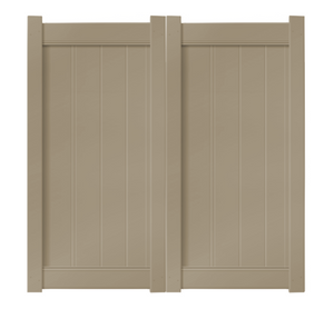 6’ x 6’ Khaki Double Drive Vinyl Gate