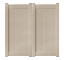 6' Tall x 6' Wide Double Drive Swing Vinyl Gate For Vinyl Fences (AFC-013)