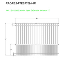 [50 Feet of Fence] 6' tall Ornamental Steel Flat Top Puppy Picket Complete Fence Package