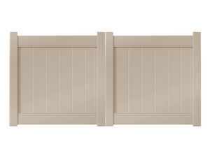 8’ x 4’ Sandstone Double Drive Vinyl Gate
