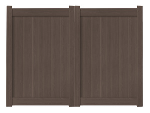 8’ x 6’ Chestnut Brown Double Drive Vinyl Gate