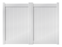 6' Tall x 8' Wide Double Drive Swing Vinyl Gate For Vinyl Fences (AFC-012)
