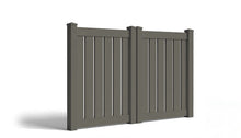 5' Tall x 8' Wide Double Drive Swing Vinyl Gate For Vinyl Fences (AFC-006)