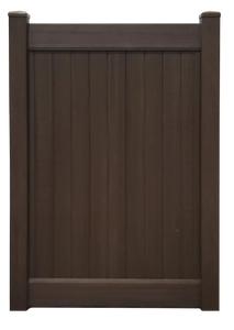 3' x 6' Chestnut Brown Single Swing Vinyl Gate (AFC-025si)
