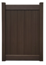 5' x 6' Chestnut Brown Single Swing Vinyl Gate (AFC-025si)