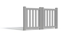 3' Tall x 6' Wide Double Drive Swing Vinyl Gate For Vinyl Fences (AFC-16)