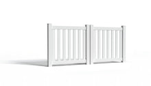 3' Tall x 8' Wide Double Drive Swing Vinyl Gate For Vinyl Fences (AFC-16)
