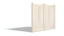 6' Tall x 6' Wide Double Drive Swing Vinyl Gate For Vinyl Fences (AFC-373)