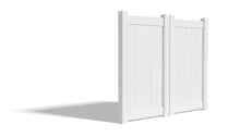 6' Tall x 6' Wide Double Drive Swing Vinyl Gate For Vinyl Fences (AFC-373)