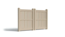 6' Tall x 6' Wide Double Drive Swing Vinyl Gate For Vinyl Fences (AFS-23)
