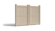 6' Tall x 8' Wide Double Drive Swing Vinyl Gate For Vinyl Fences (AFS-23)