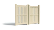 6' Tall x 8' Wide Double Drive Swing Vinyl Gate For Vinyl Fences (AFS-23)