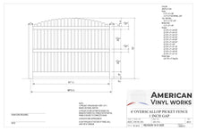 [300 Feet of Fence] 6' Tall Overscallop AFC-012 Vinyl Complete Fence Package