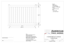 [150 Feet of Fence] 6' Tall Semi-Privacy AFC-030 Vinyl Complete Fence Package