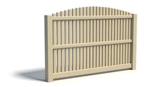 6' Tall x 8' Wide Classic Vinyl Overscallop Picket Fence Panel w/ 1" Gap (AFC-6COS)