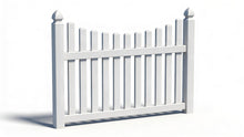 4' Tall x 6' Wide Underscallop Picket Fence Panel w/ 3" Gap (AFC-97)