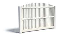 6' Tall x 8' Wide Classic Vinyl Overscallop Picket Fence Panel w/ 1" Gap (AFC-6COS)