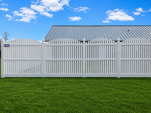 [75 Feet of Fence] 6' Tall Overscallop AFC-012 Vinyl Complete Fence Package