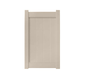 3' x 5' Sandstone Single Swing Vinyl Gate For Vinyl Fences