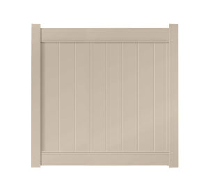5' x 5' Sandstone Single Swing Vinyl Gate For Vinyl Fences