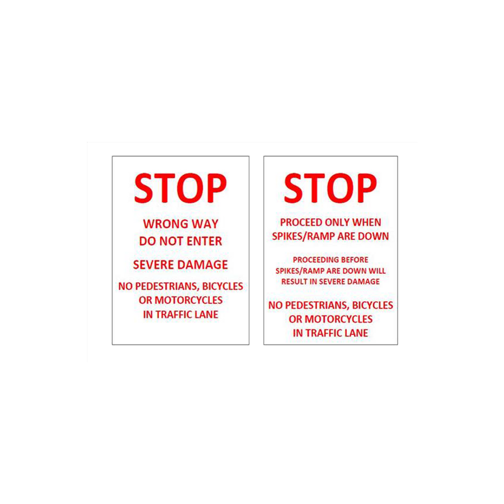 Automated Spikes Warning Sign - Lighted – America's Fence Store - Lincoln