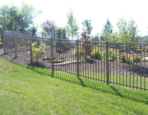 Aluminum Ornamental Flat Top Series A 3-Rail - Standard Picket