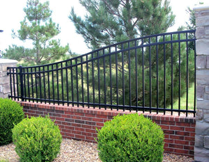 Aluminum Ornamental Flat Top Series A 3-Rail - Standard Picket