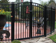 6' Aluminum Ornamental Double Swing Gate - Flat Top Series A - Over Arch
