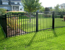 8' Aluminum Ornamental Single Swing Gate - Flat Top Series A - No Arch