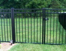 7' Aluminum Ornamental Single Swing Gate - Flat Top Series A - No Arch