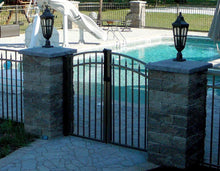10' Aluminum Ornamental Double Swing Gate - Flat Top Series C - Over Arch