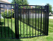 7' Aluminum Ornamental Single Swing Gate - Flat Top Series C - No Arch