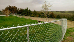 [100' Length] 4' Galvanized Chain Link Complete Fence Package