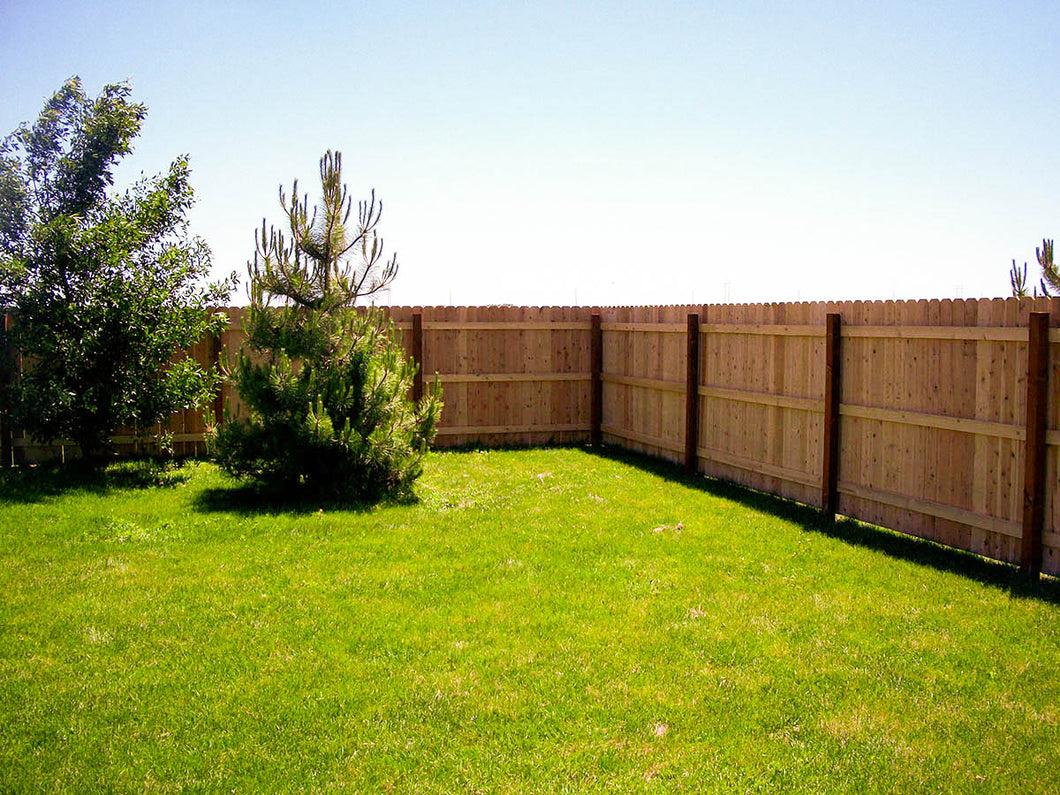 [100 Feet Of Fence] 6' Tall Cedar Wood Solid Privacy Complete Fence Package